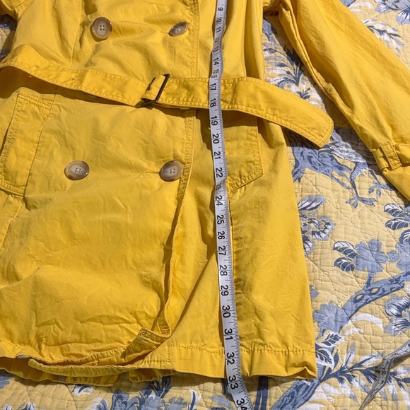 GAP Vibrant Yellow Trench Coat, EUC SZ. XS - Picture 8 of 8